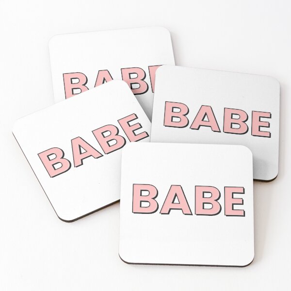 Item preview, Babe pink block letter sticker designed and sold by alongcamekathy.
