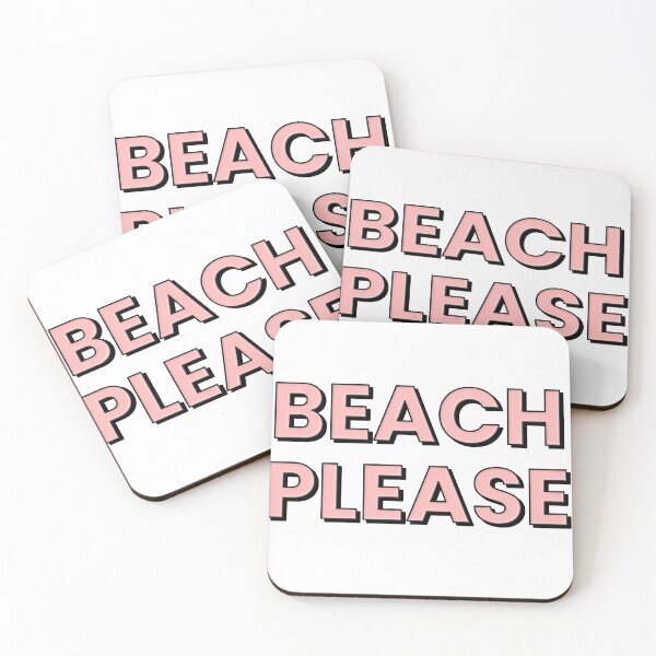 Item preview, Beach please pink block letter sticker designed and sold by alongcamekathy.