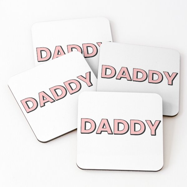 Item preview, Daddy pink block letter sticker designed and sold by alongcamekathy.