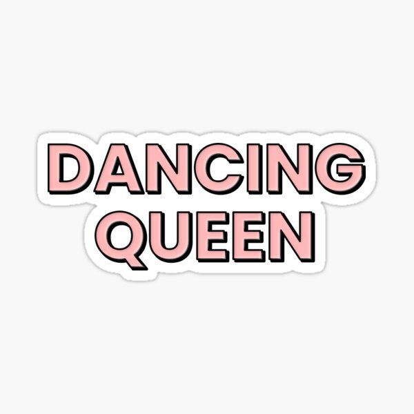Item preview, Dancing queen pink block letter sticker designed and sold by alongcamekathy.