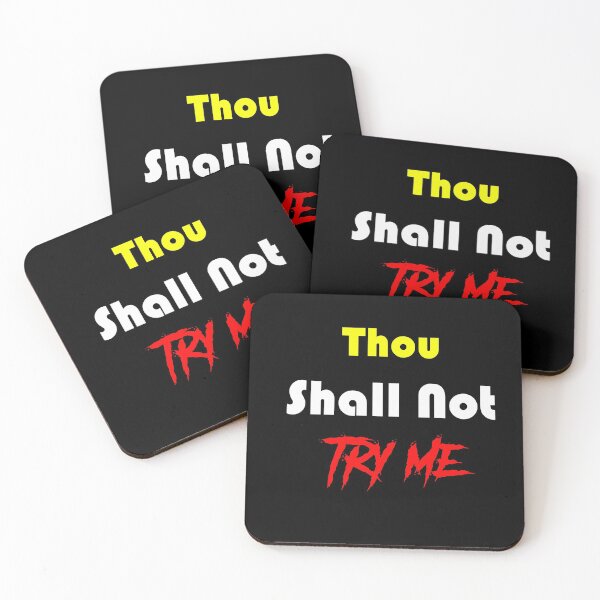 Item preview, Thou Shall Not Try Me designed and sold by TheDevilStore.