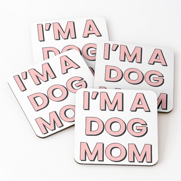 Item preview, I'm a dog mom pink block letter sticker designed and sold by alongcamekathy.