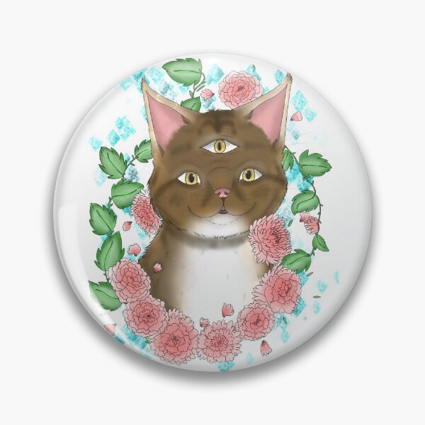 Item preview, Mainecoon and Peonies designed and sold by BeanMomDoodles.