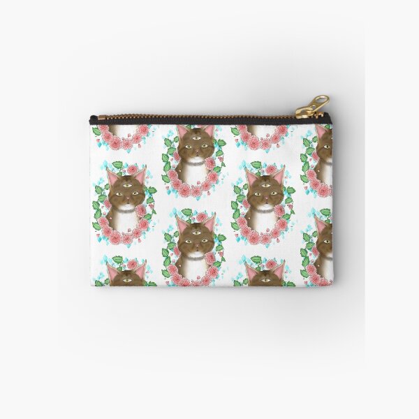 Item preview, Mainecoon and Peonies designed and sold by BeanMomDoodles.