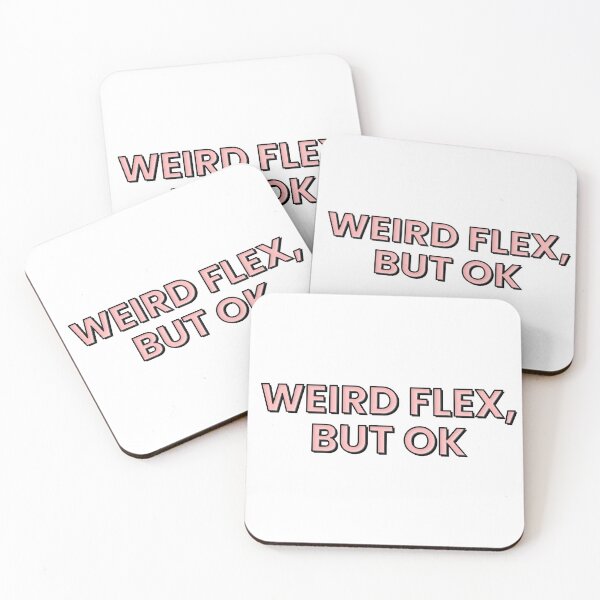 Item preview, Weird flex, but ok pink block letter sticker designed and sold by alongcamekathy.