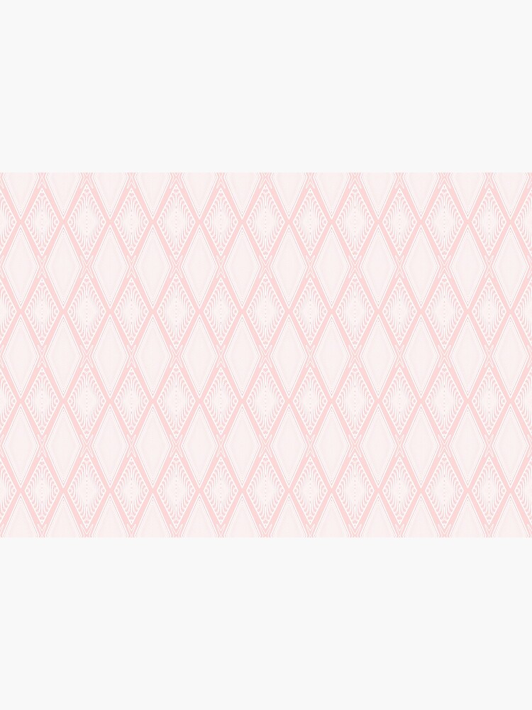 Pastel Light Pink and White Decorative Diamond Geometric Pattern by RootSquare