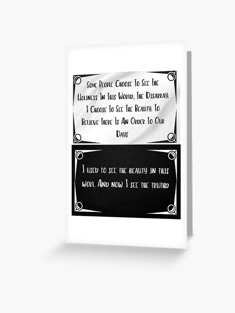 The Juxtaposition Of Dolores S Quotes In Westworld Greeting Card By Sem93 Redbubble