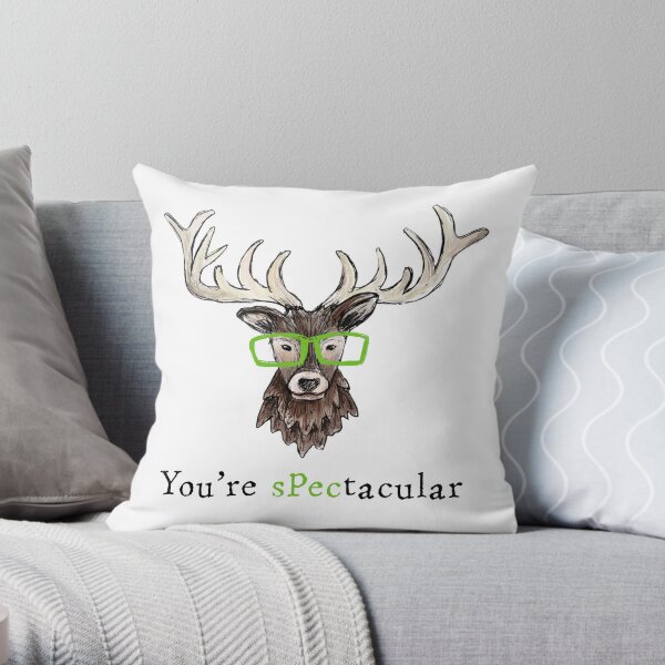 You're Spectacular Motivational Stag Throw Pillow