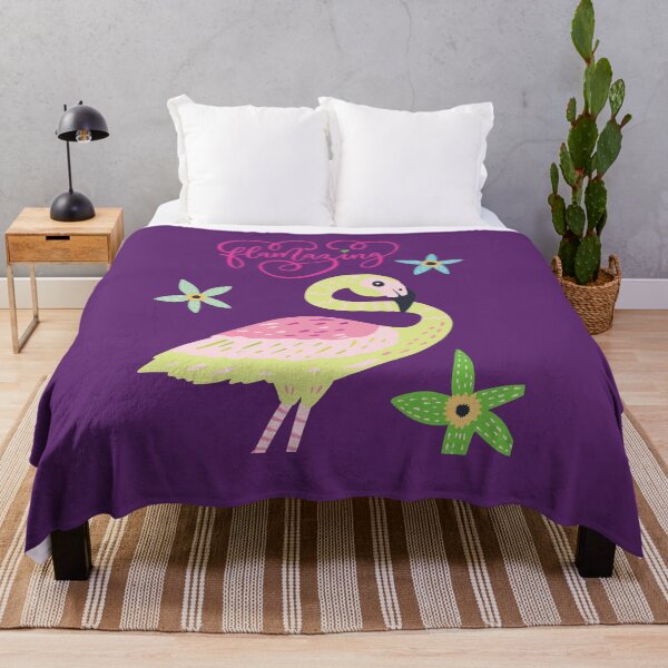 Item preview, Cute Flamingo W Flowers designed and sold by amersoliman.