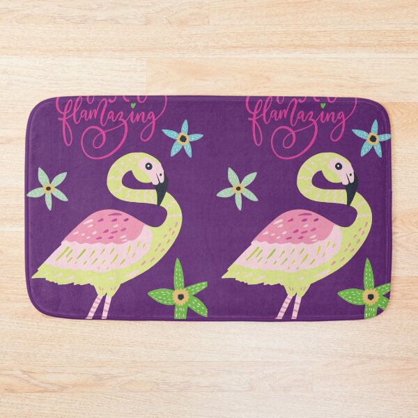 Item preview, Cute Flamingo W Flowers designed and sold by amersoliman.