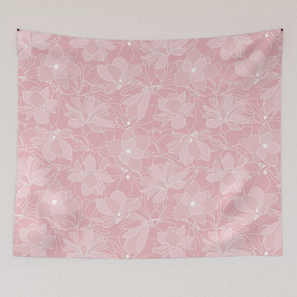 Item preview, Fairy magnolia delicate pink floral seamless pattern designed and sold by Yulia Chepurova.