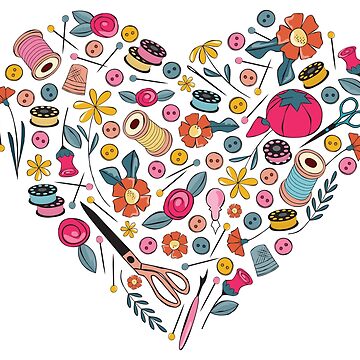 Artwork thumbnail, Sewing Heart graphic by Pinking-Sher