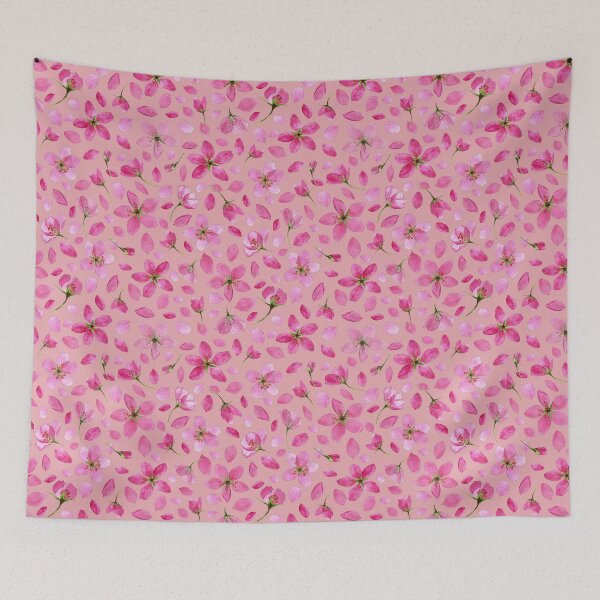 Item preview, Pressed apple blossom watercolor seamless pattern 2 designed and sold by Yulia Chepurova.