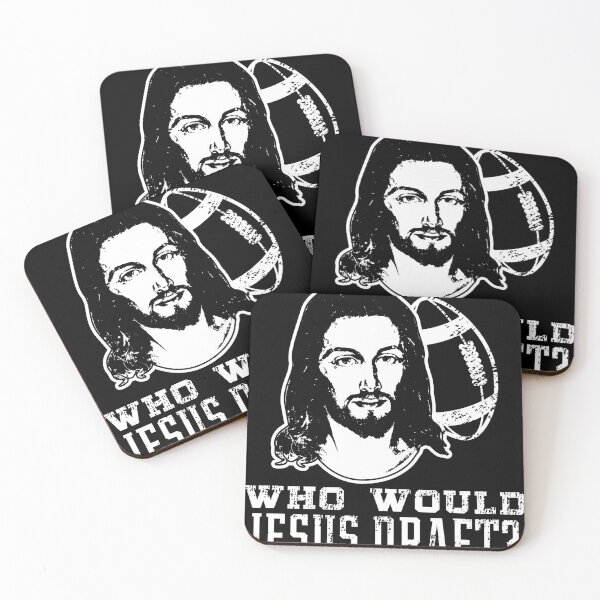 Item preview, Who Would Jesus Draft Football print, Funny WWJD Tee designed and sold by Lisbob.