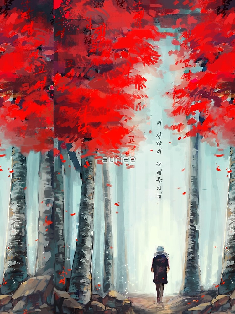 Thumbnail 3 of 3, Scarf, 화양연화 - Dead Leaves designed and sold by auriee.