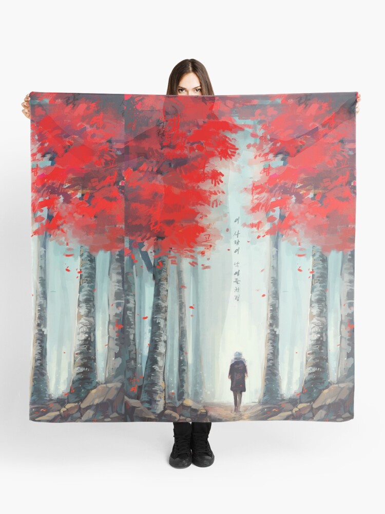 Thumbnail 1 of 3, Scarf, 화양연화 - Dead Leaves designed and sold by auriee.