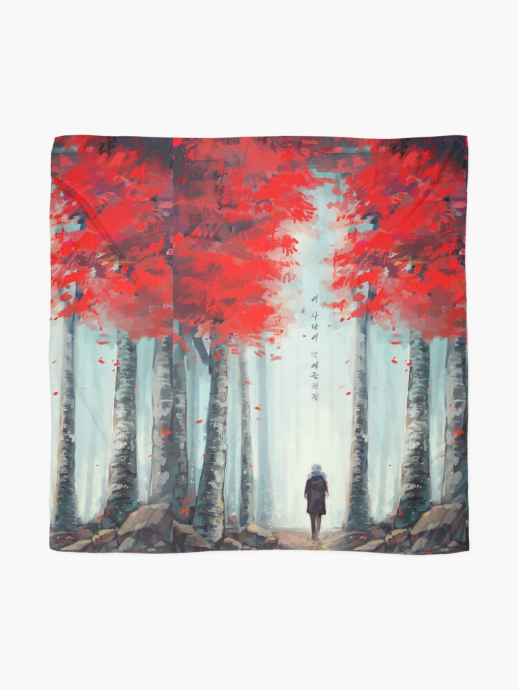 Thumbnail 2 of 3, Scarf, 화양연화 - Dead Leaves designed and sold by auriee.