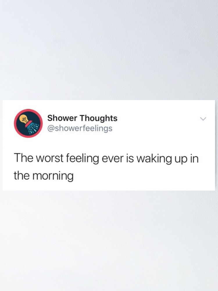 "shower thoughts tweets" Poster by Redbubble