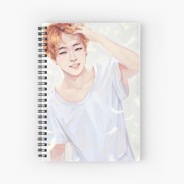 Fluffy Angel Jimin Spiral Notebook