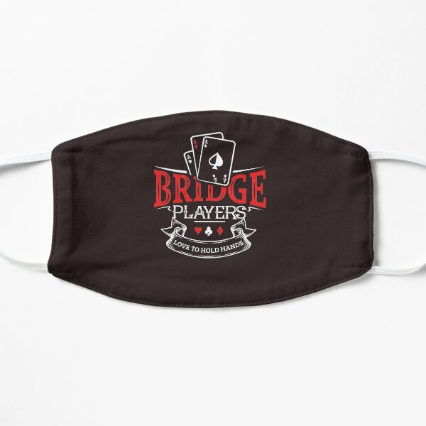 Bridge Players Playing Card Bridge Gift Design Flat Mask