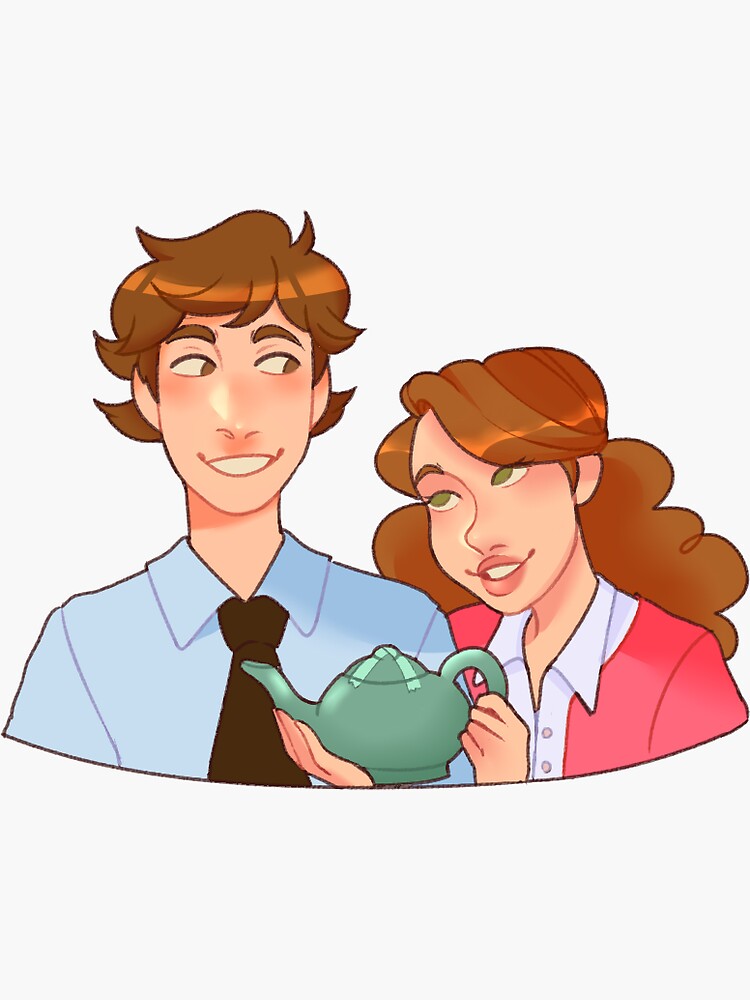 "Jim and Pam" Sticker by Kaithescum Redbubble
