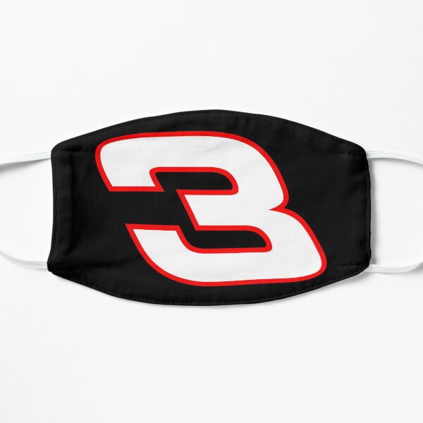 Number 3 NASCAR sticker Flat Mask