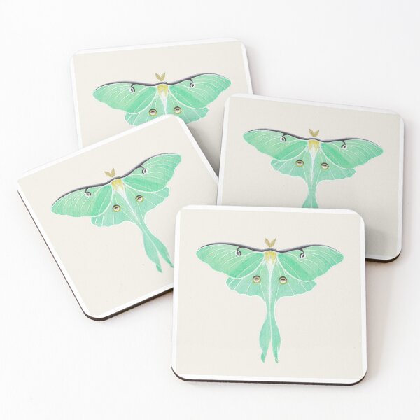 Item preview, Luna Moth (Actias luna) watercolor painting designed and sold by WhileIWonder.