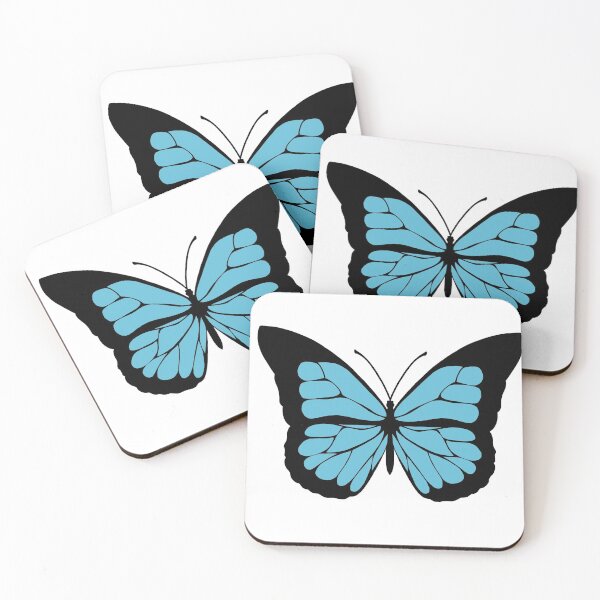 Item preview, Teal Blue Butterfly Illustration Design designed and sold by alainakozyart.