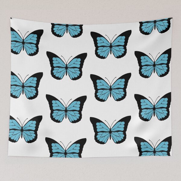 Item preview, Teal Blue Butterfly Illustration Design designed and sold by alainakozyart.