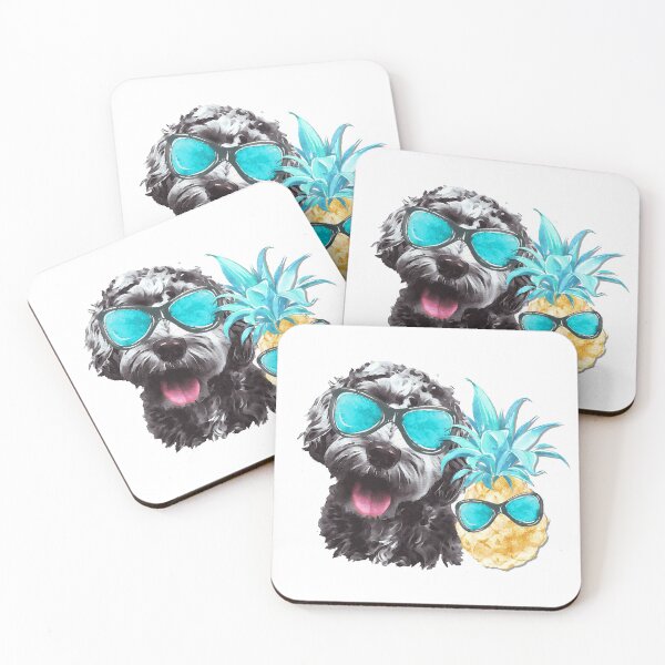 Item preview, Goldendoodle Labradoodle With Sunglasses and Pineapple  designed and sold by monicacarr.