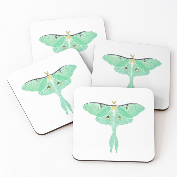 Item preview, Luna Moth (Actias luna) watercolor painting designed and sold by WhileIWonder.