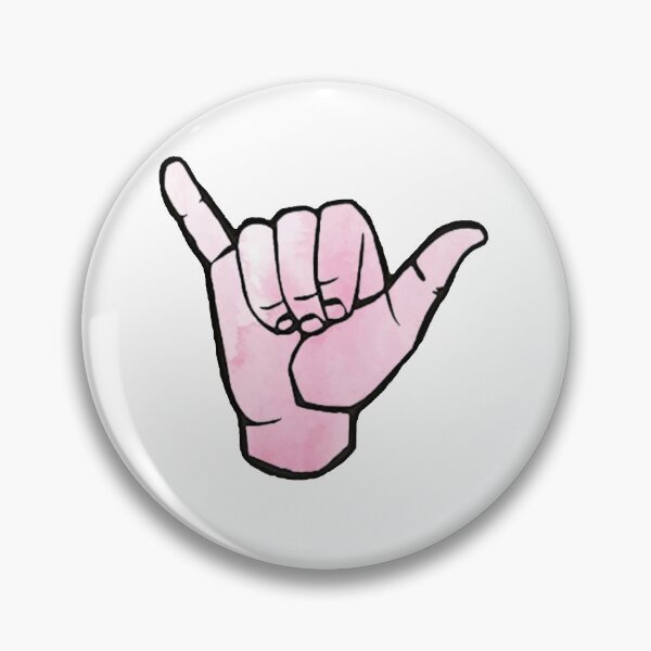 Item preview, Pink Watercolor Hang Loose Sign designed and sold by happydoodles3.