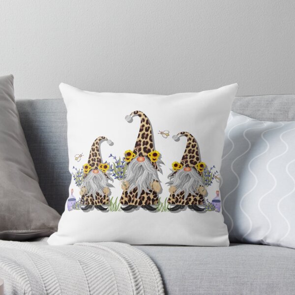Item preview, Three Leopard Gnomes with Lavender and Bees designed and sold by monicacarr.