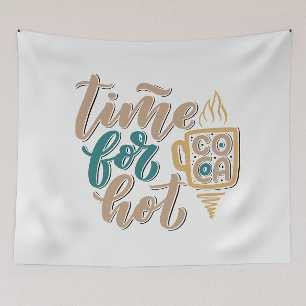 Item preview, Time for hot coca light background designed and sold by coffeeapparel.