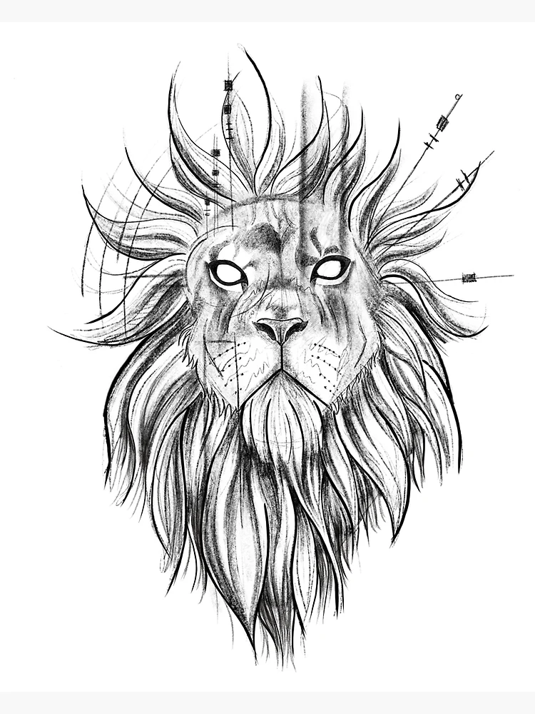 Quick lion line drawing tattoo design by LRW #tattoodesign #lion ... | Line  drawing tattoos, Tattoo drawings, Tattoo design drawings