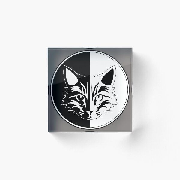 Item preview, YinYang cat logo with style 2 designed and sold by LEAVAEL.