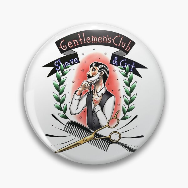 Item preview, Old School Gentlemen's Club Barber Shop Tattoo Design designed and sold by Tyler Rosso.