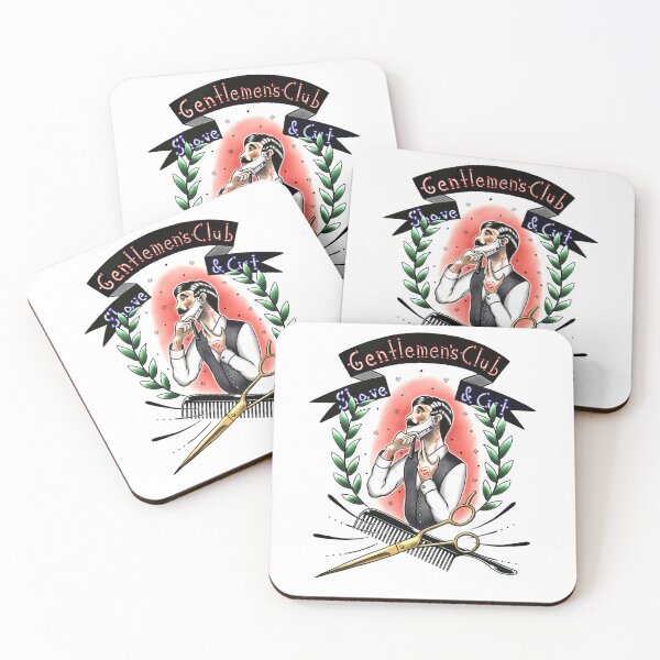Item preview, Old School Gentlemen's Club Barber Shop Tattoo Design designed and sold by Tyler Rosso.