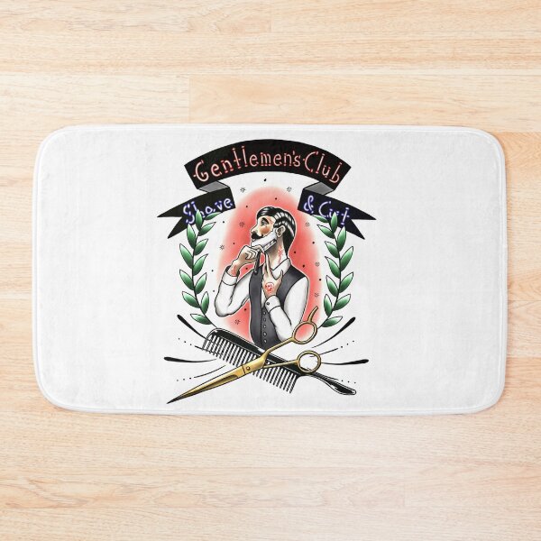 Item preview, Old School Gentlemen's Club Barber Shop Tattoo Design designed and sold by Tyler Rosso.