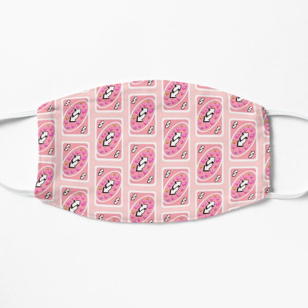 Pink Uno Reverse Card Flat Mask