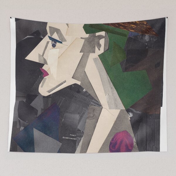 Item preview, Lady Traveler Collage Print designed and sold by paperkutter.