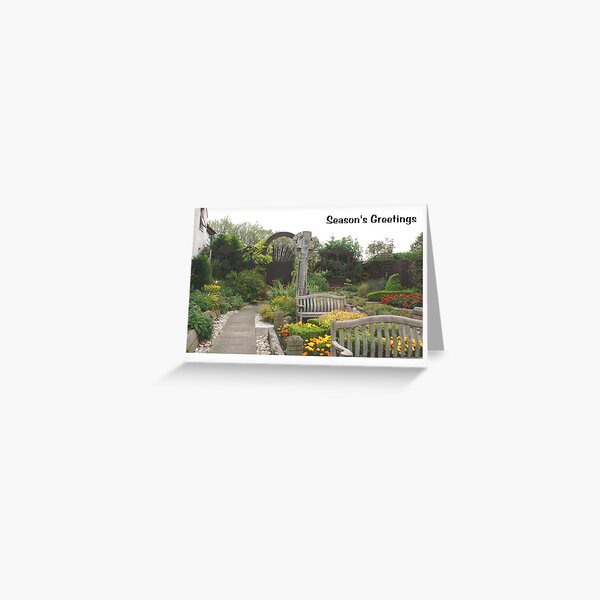 Item preview, Christmas card - Lindisfarne Gospel Garden designed and sold by BronReid.