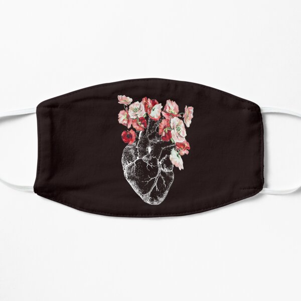 Anatomical Heart with Flowers Mask