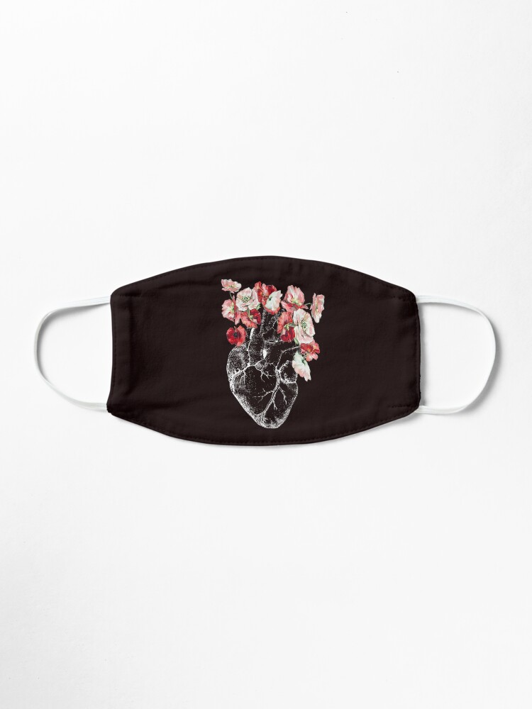 Alternate view of Anatomical Heart with Flowers Mask