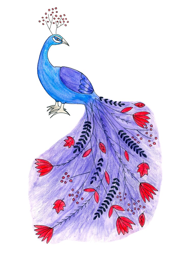 80+ Drawing Of The Peacock For Kids Stock Illustrations, Royalty-Free  Vector Graphics & Clip Art - iStock