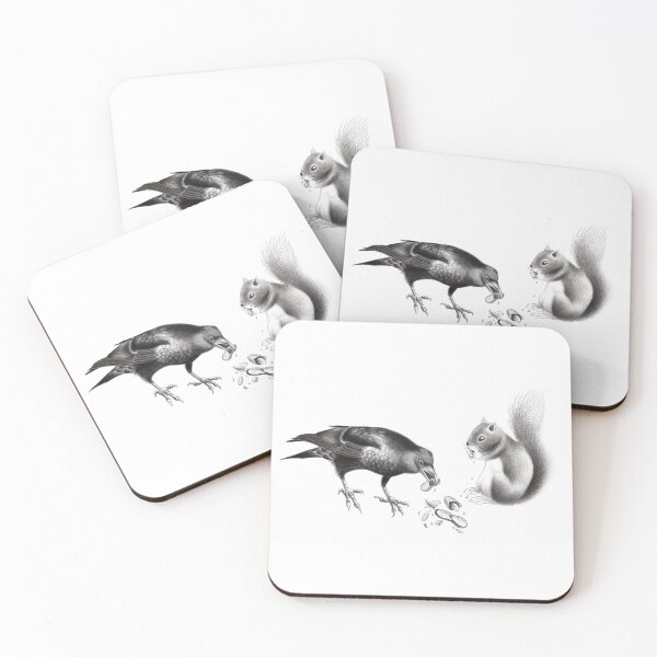 Item preview, Crow and Squirrel Eating Peanuts designed and sold by Tyler Rosso.