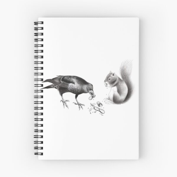 Item preview, Crow and Squirrel Eating Peanuts designed and sold by Tyler Rosso.