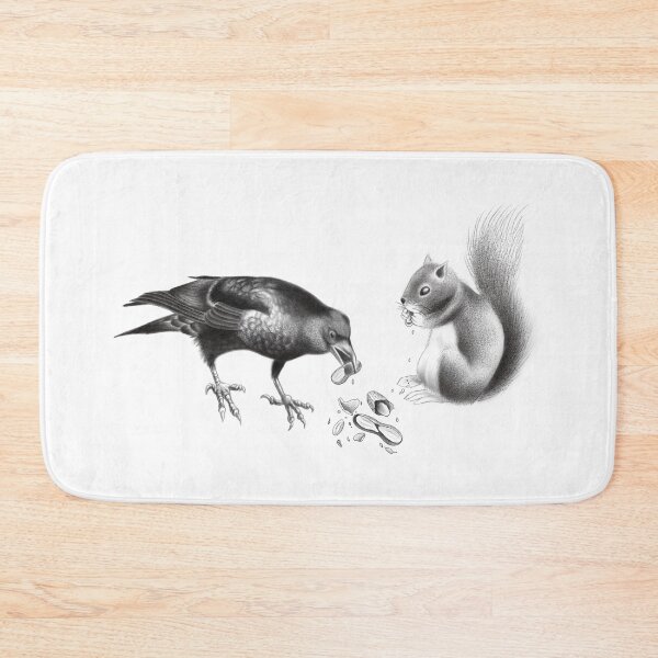 Item preview, Crow and Squirrel Eating Peanuts designed and sold by Tyler Rosso.