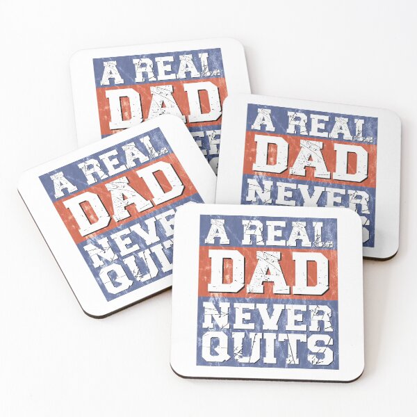 Item preview, A Real Dad Never Quits For Patriotic Fathers designed and sold by mcshirtface.