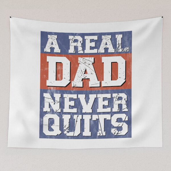 Item preview, A Real Dad Never Quits For Patriotic Fathers designed and sold by mcshirtface.